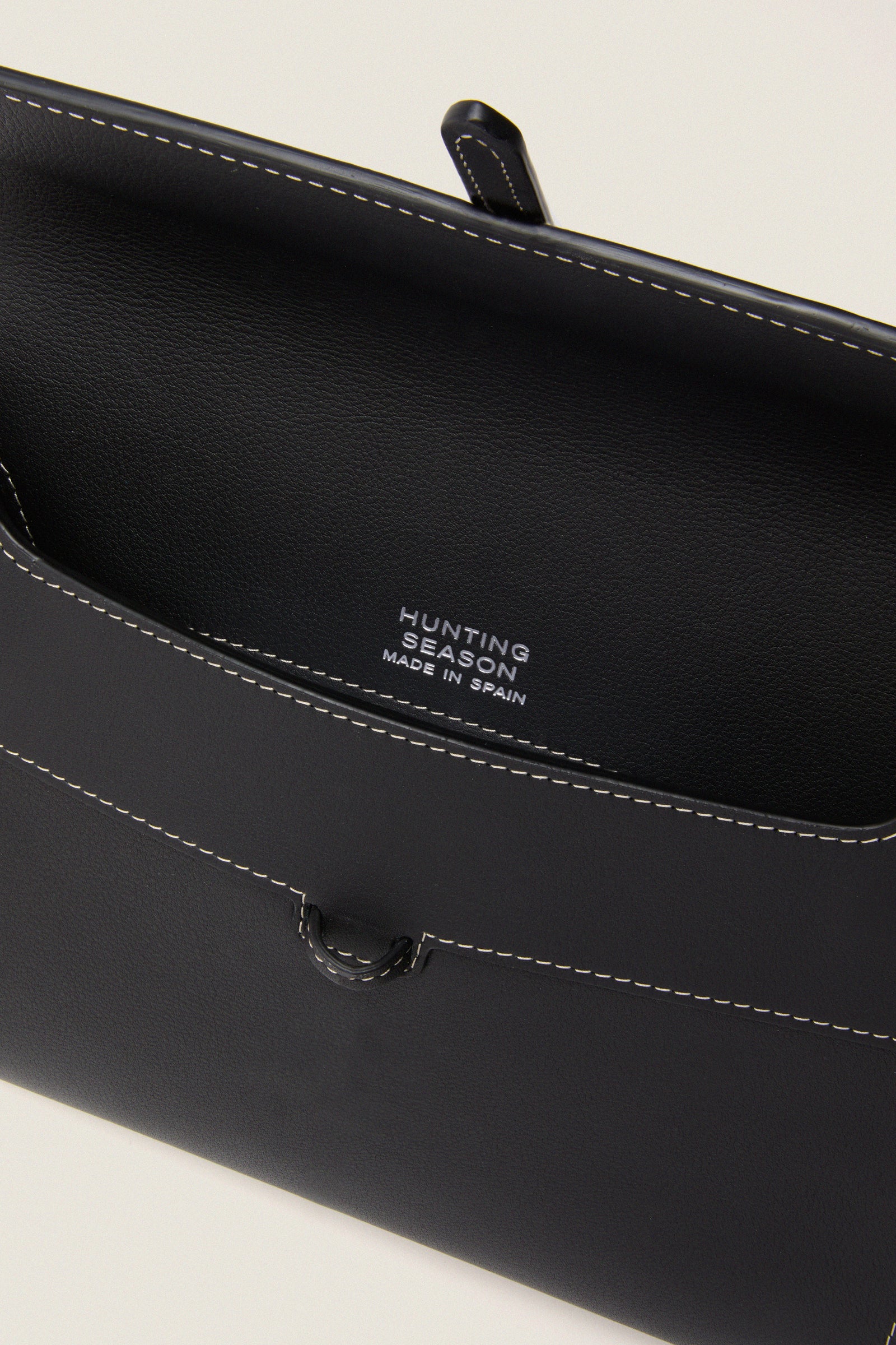Black Nappa Large Soft Clutch