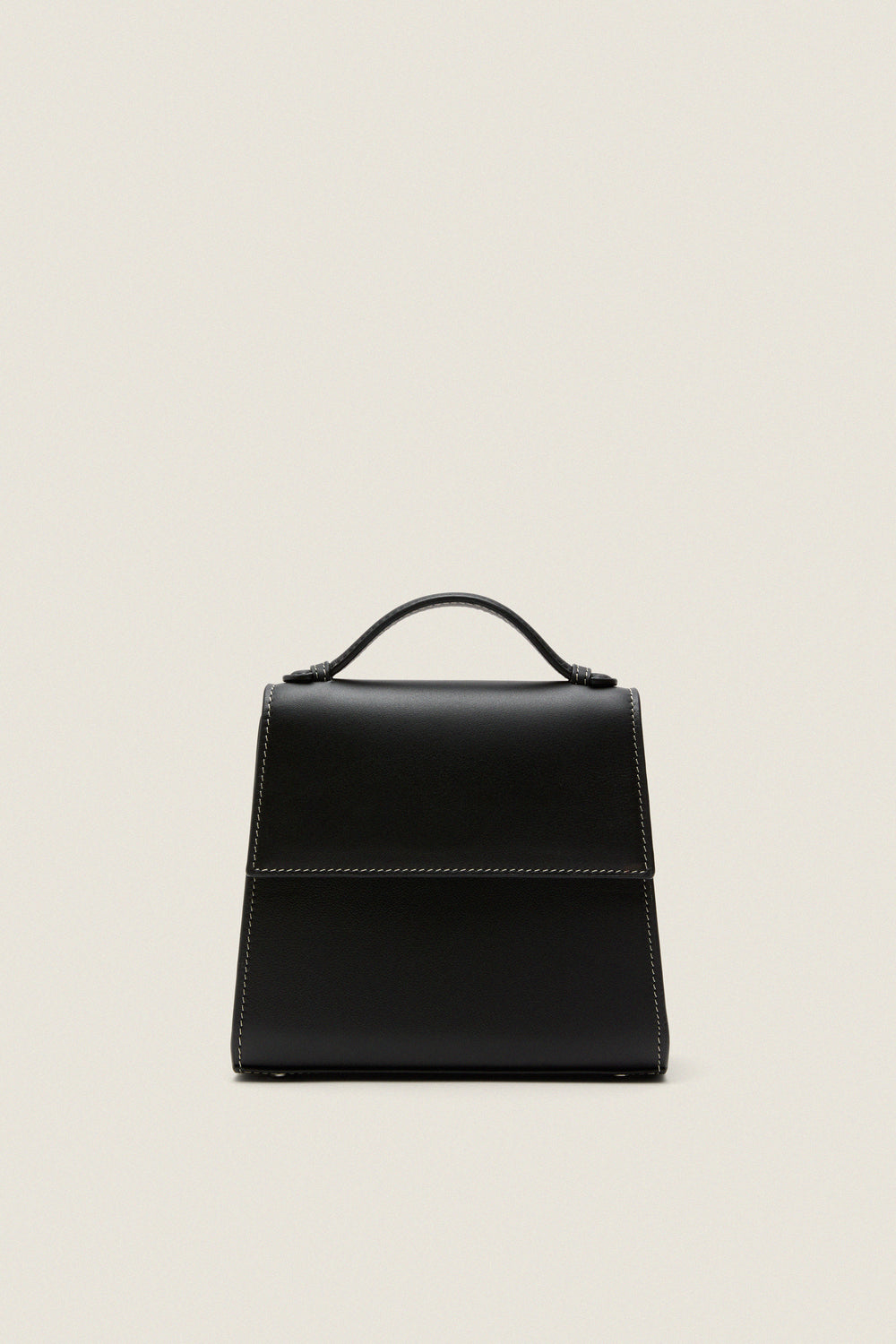 Black Nappa Small Top Handle