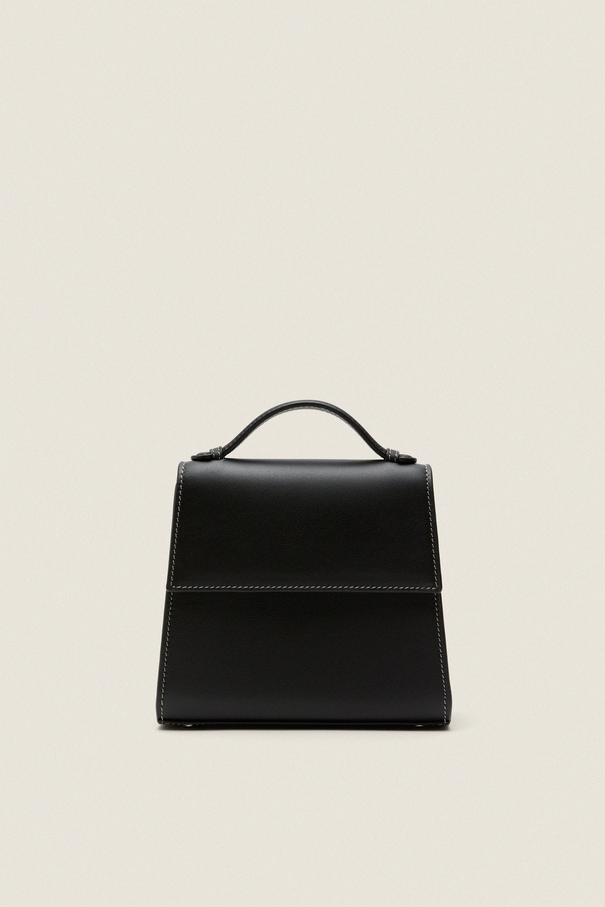 Black Nappa Small Top Handle