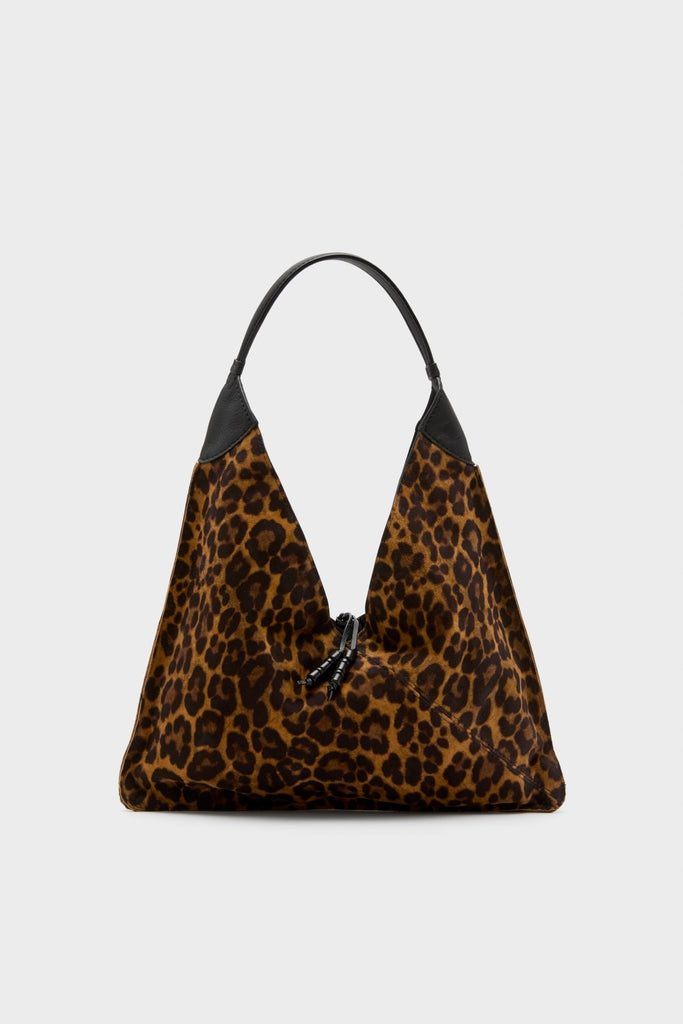Leopard Medium Origami Shoulder Bag