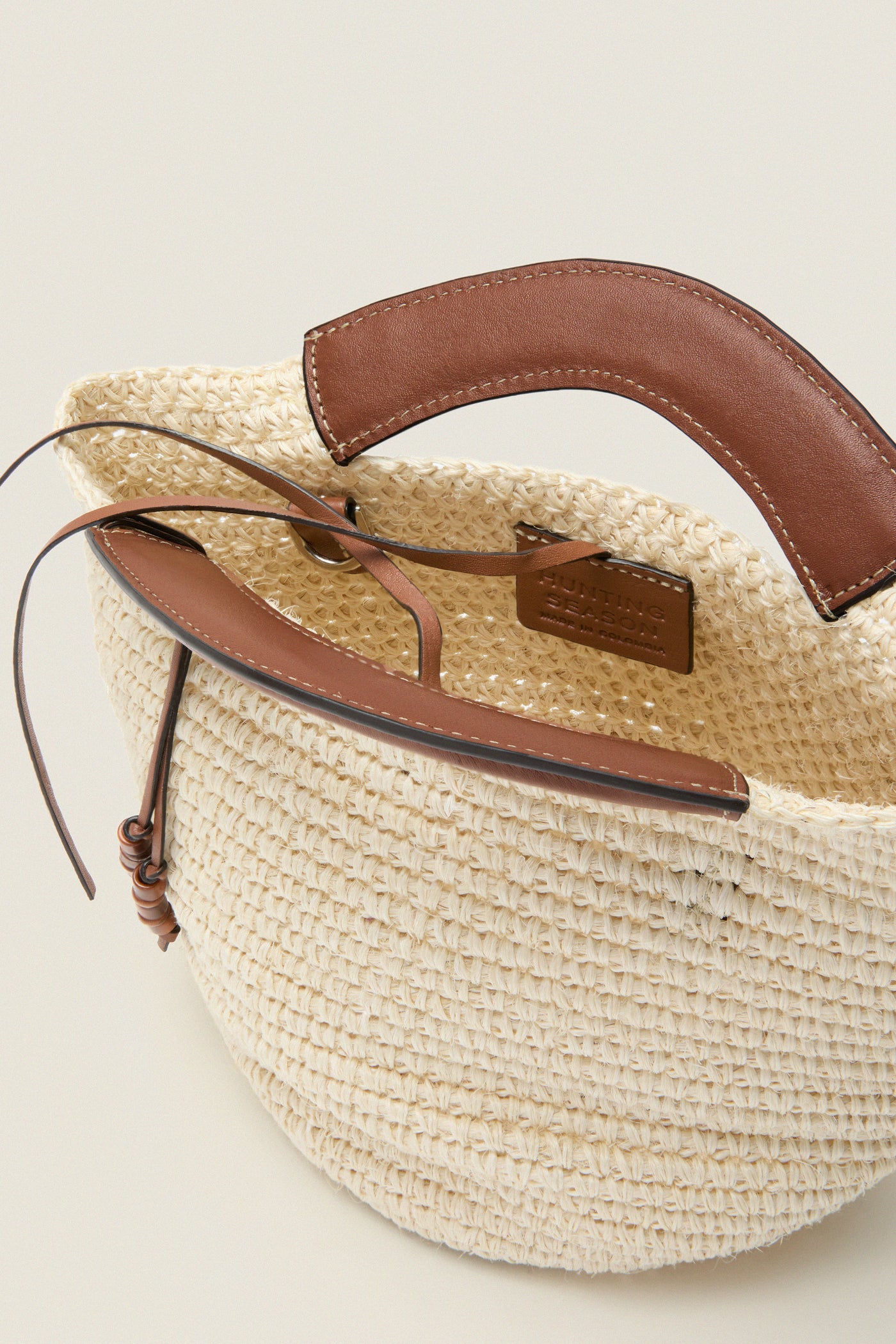 Tan Natural Fique Small Shopper