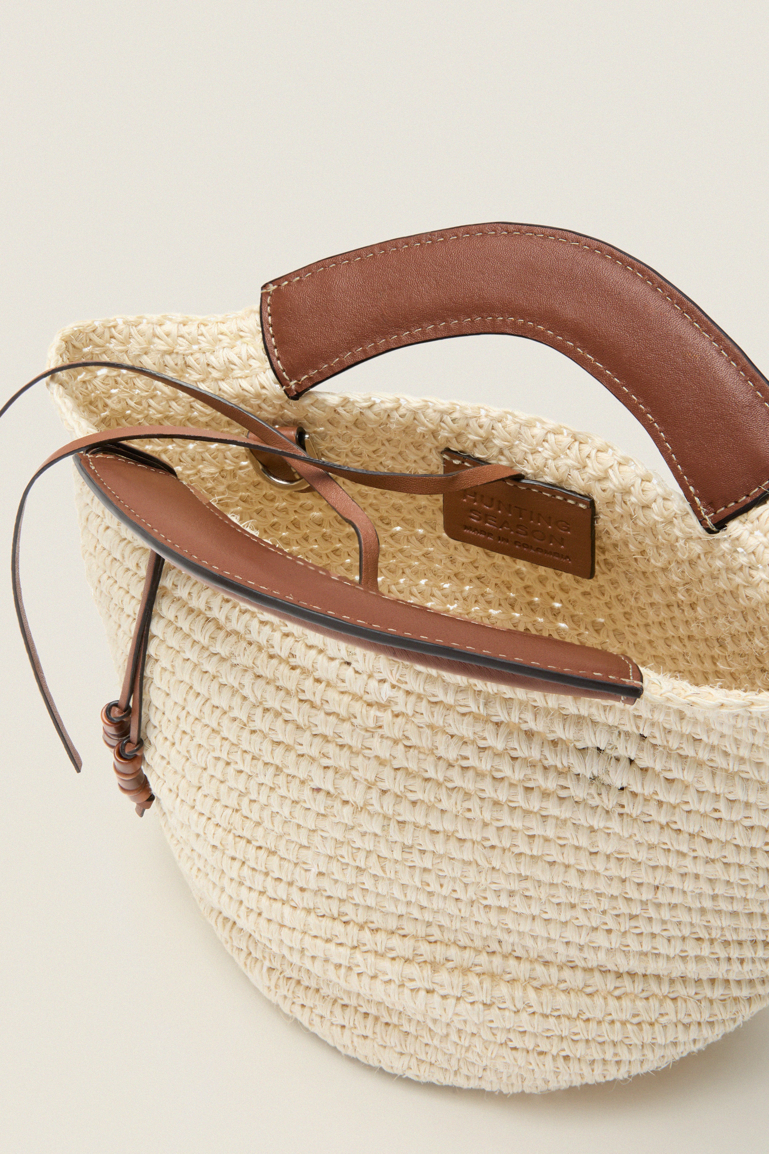 Tan Natural Fique Small Shopper