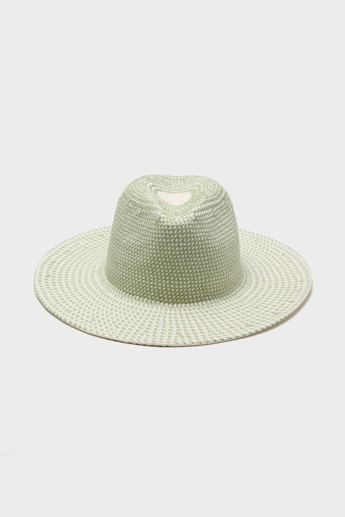 Sage Novelty Packable Hat: A classic, high-end woven straw sun-hat, effortlessly stylish with intricate detailing, adjustable strap, and UPF 50 protection, perfect for fun getaways.