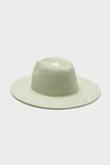 Sage Novelty Packable Hat: Classic wide-brimmed straw hat with intricate detailing, adjustable strap, and ventilated design. Offers effortless style and UPF 50 protection.