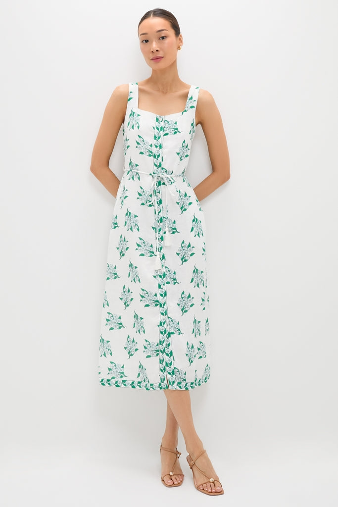 Emerald Blossom Paloma Midi Dress | Hannah Artwear Emerald Blossom Paloma Midi Dress | Hannah Artwear