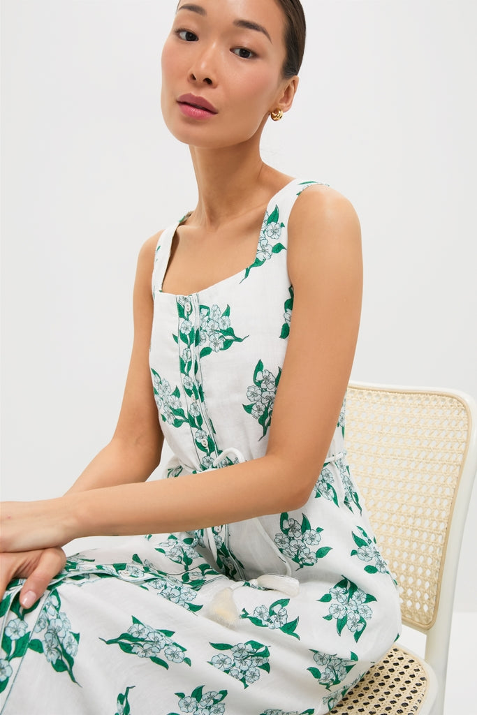 Emerald Blossom Paloma Midi Dress | Hannah Artwear Emerald Blossom Paloma Midi Dress | Hannah Artwear