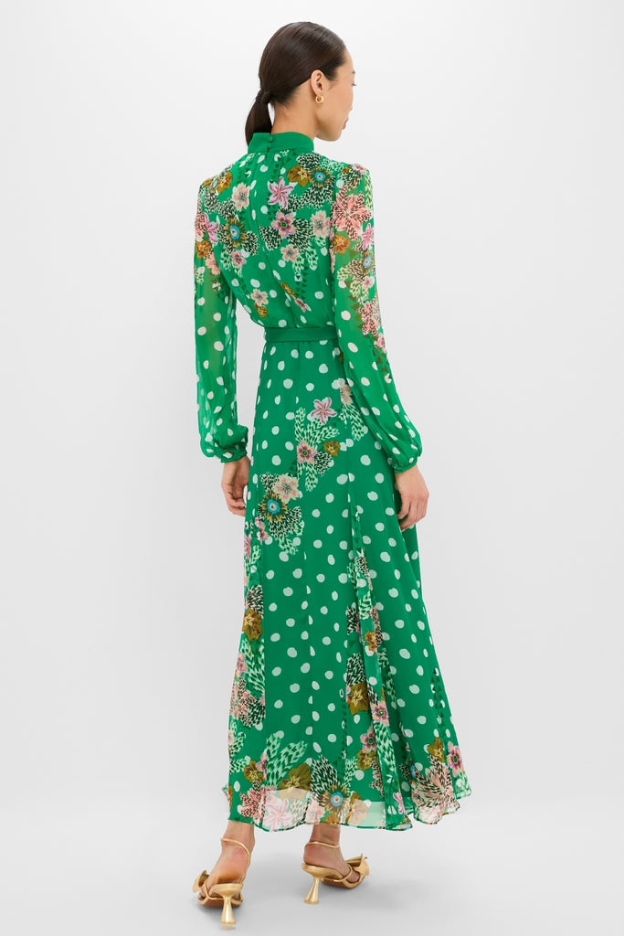 Celosia Polka Jacqui-B Maxi Dress