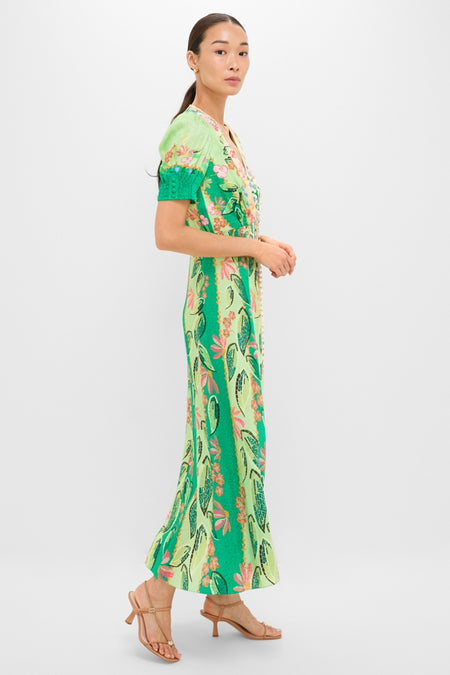 Terrazzo Jade Lea Long Midi Dress