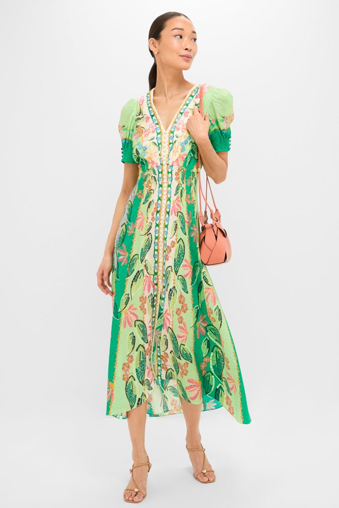 tie waist midi dress in terrazzo MADEWELL Tie-Waist Midi Dress in Terrazzo Size Women's US 4 $128 MSRP