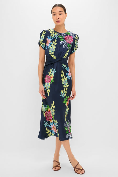 Hosta Trellis Gwen-C Midi Dress | Saloni