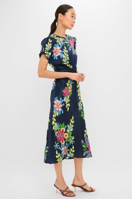 Hosta Trellis Gwen-C Midi Dress | Saloni