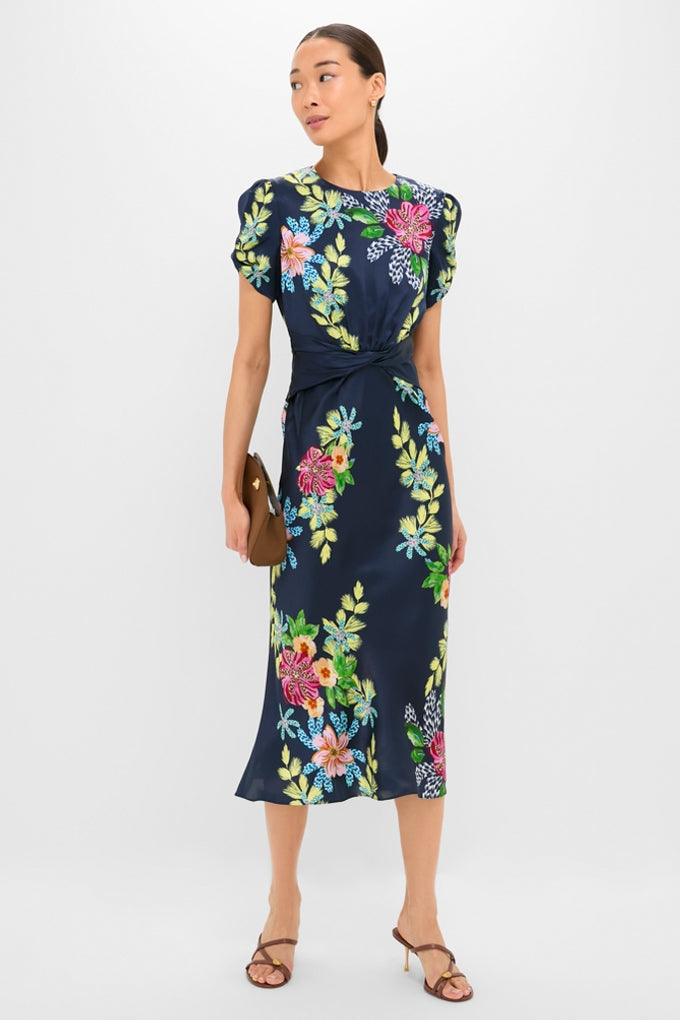 Hosta Trellis Gwen-C Midi Dress | Saloni