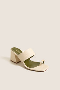 Natural Olipmia Block Heel Mules