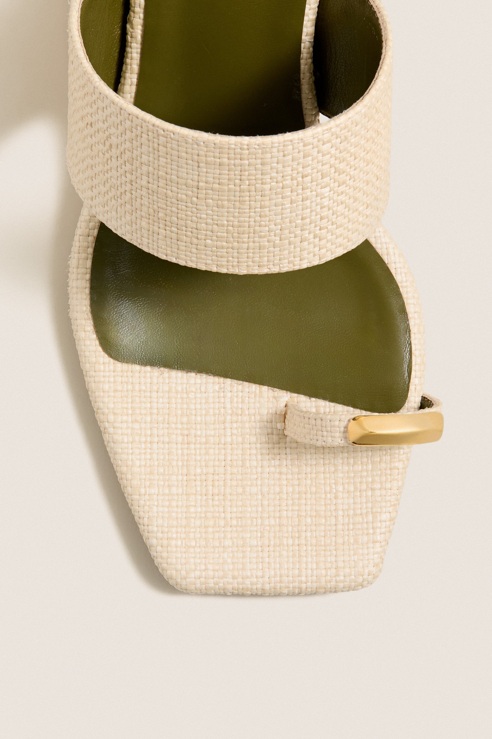 Natural Olipmia Block Heel Mules