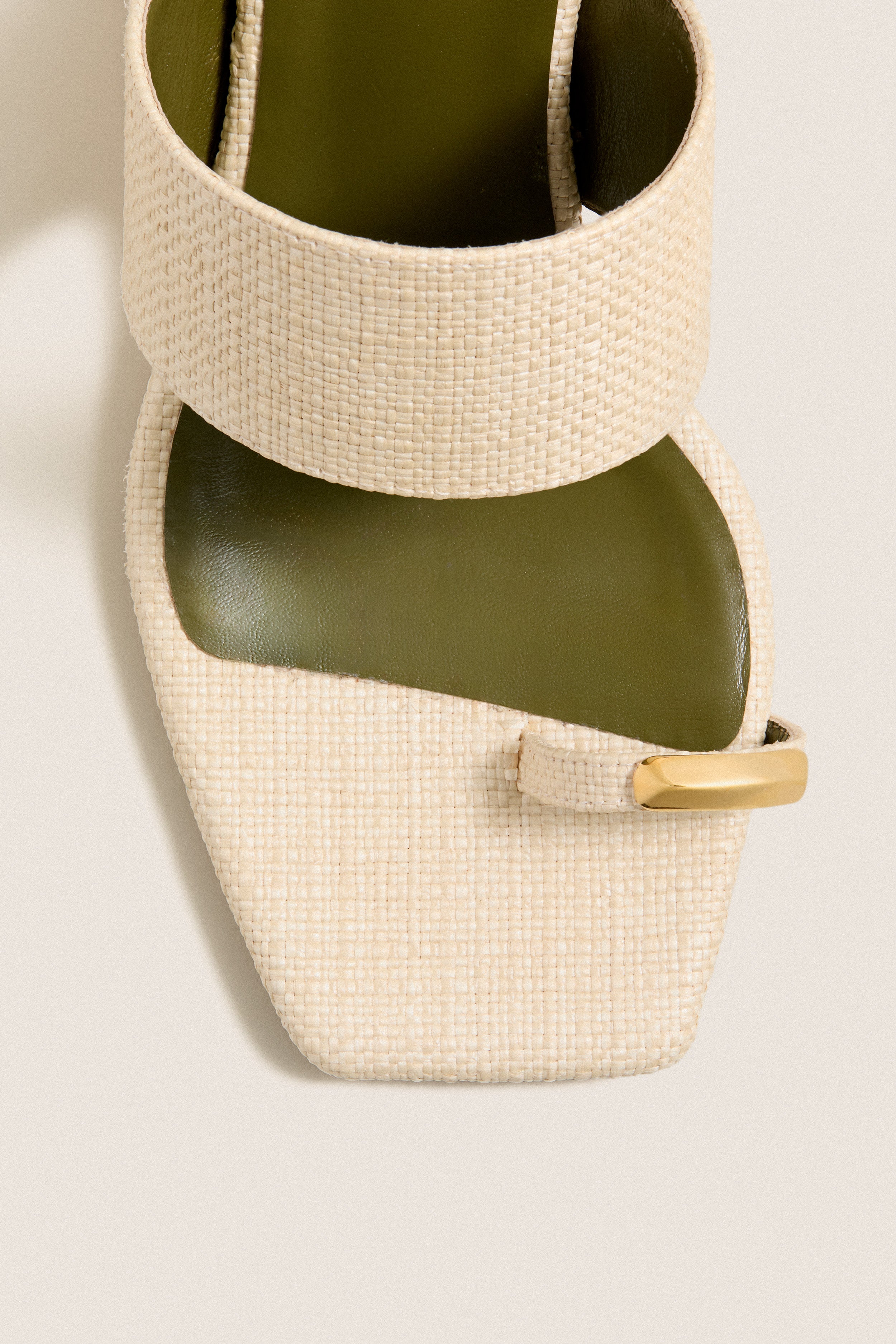Natural Olipmia Block Heel Mules