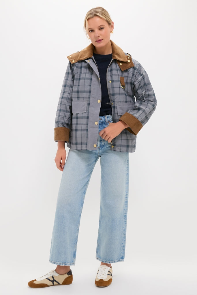 Grey Tartan Carnforth Casual Jacket | Barbour