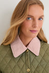 Bleached Olive Icons Cropped Liddesdale Quilted Jacket