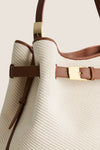 Ecru and Cognac Belt Bag