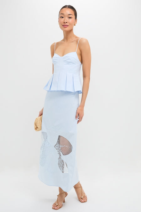 Blue Tint Leonie Midi Skirt