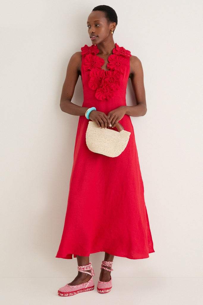 Ivory Red Magda Espadrille Flats