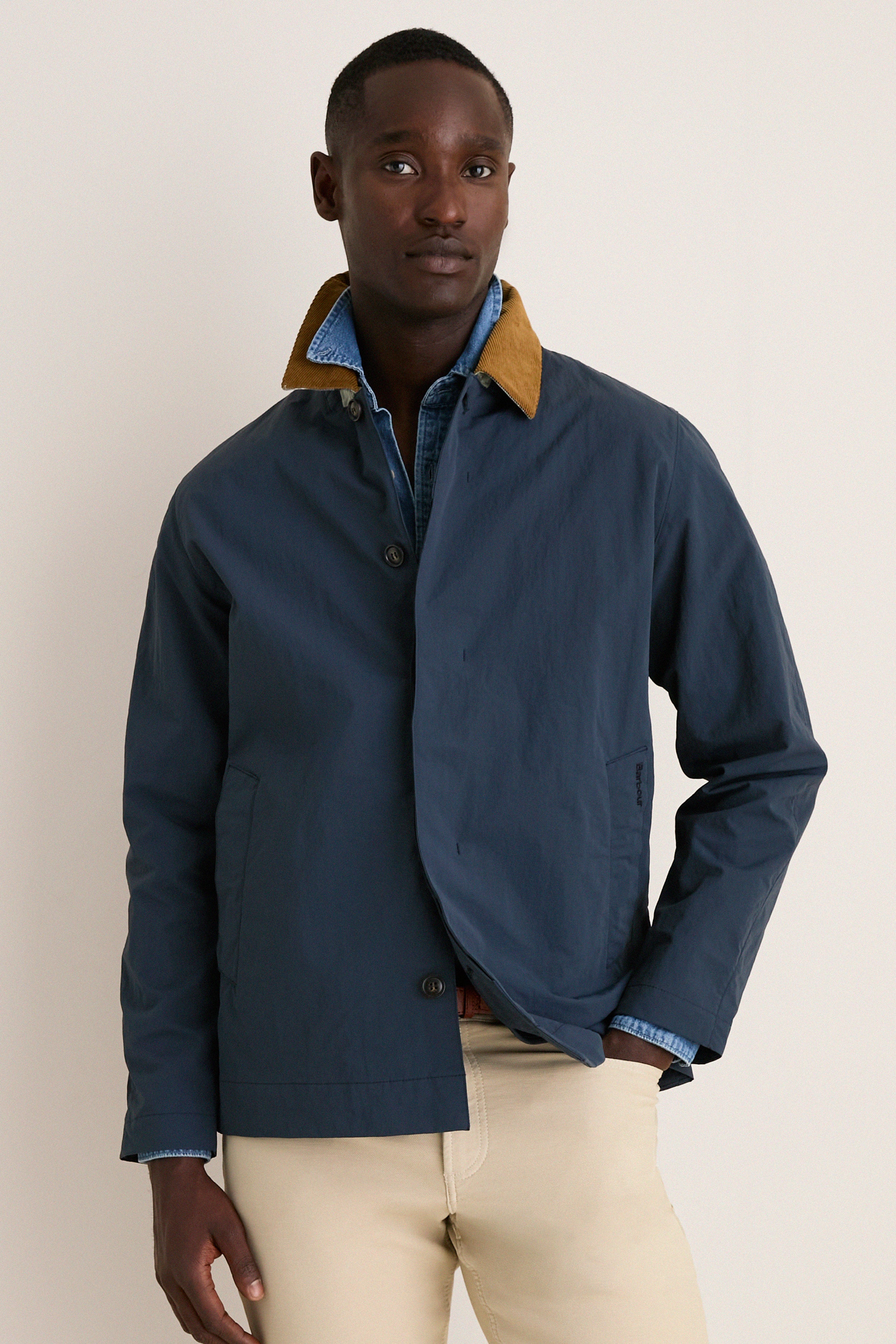 Men's Navy Short Rokig Showerproof Jacket