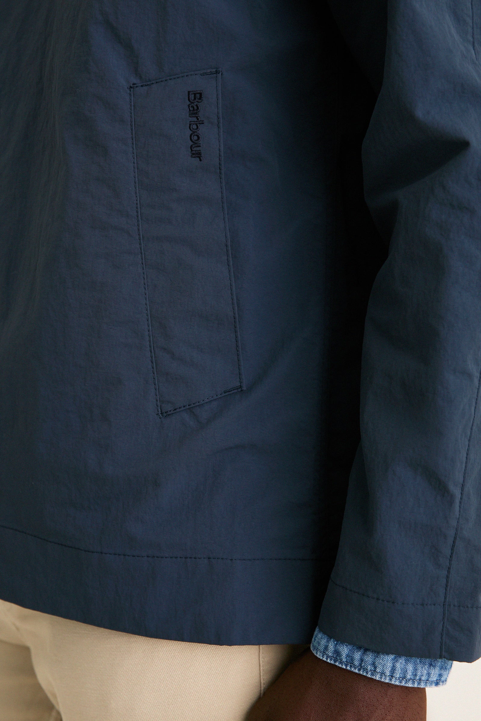 Men's Navy Short Rokig Showerproof Jacket