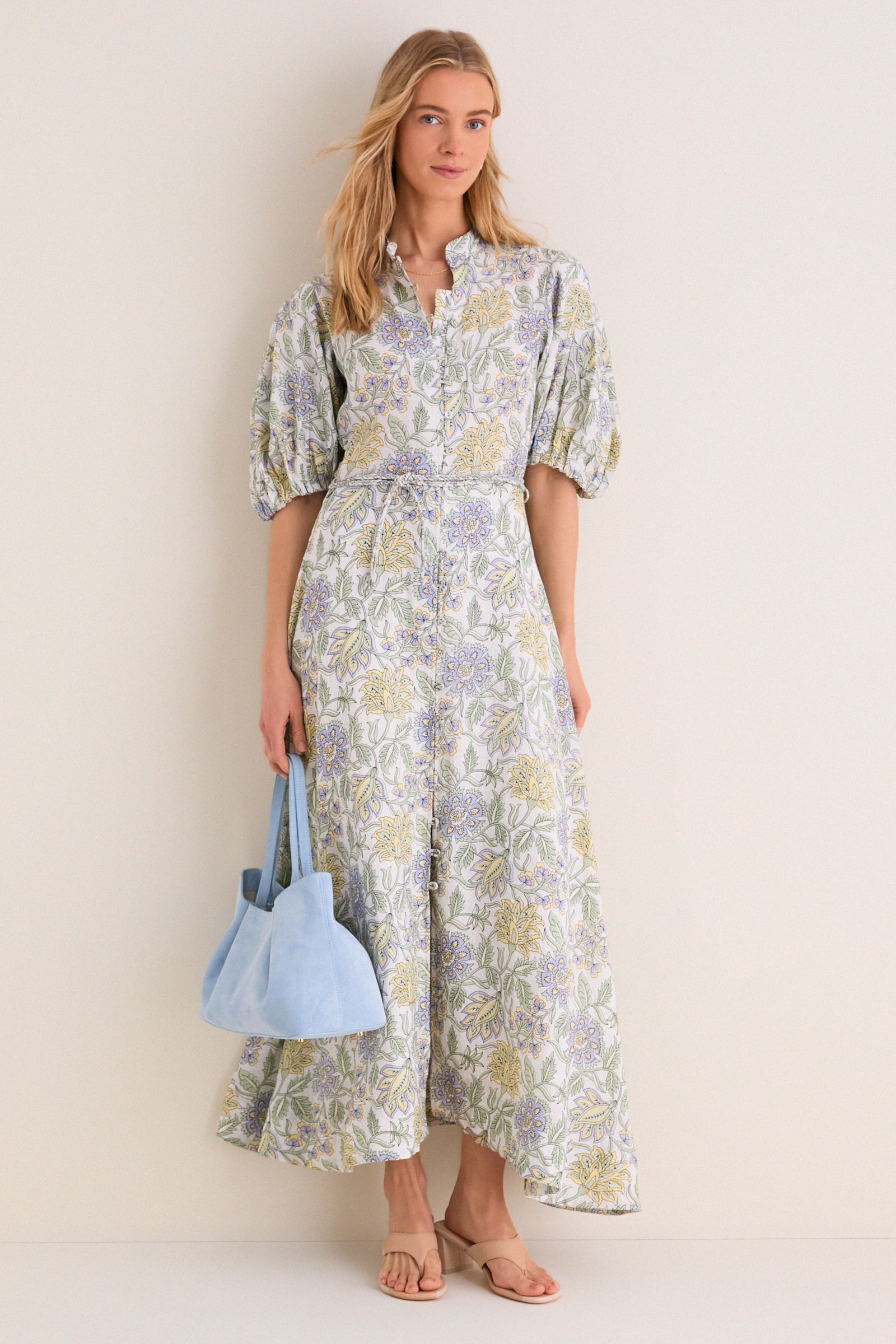 Light Blue Dimple Tote