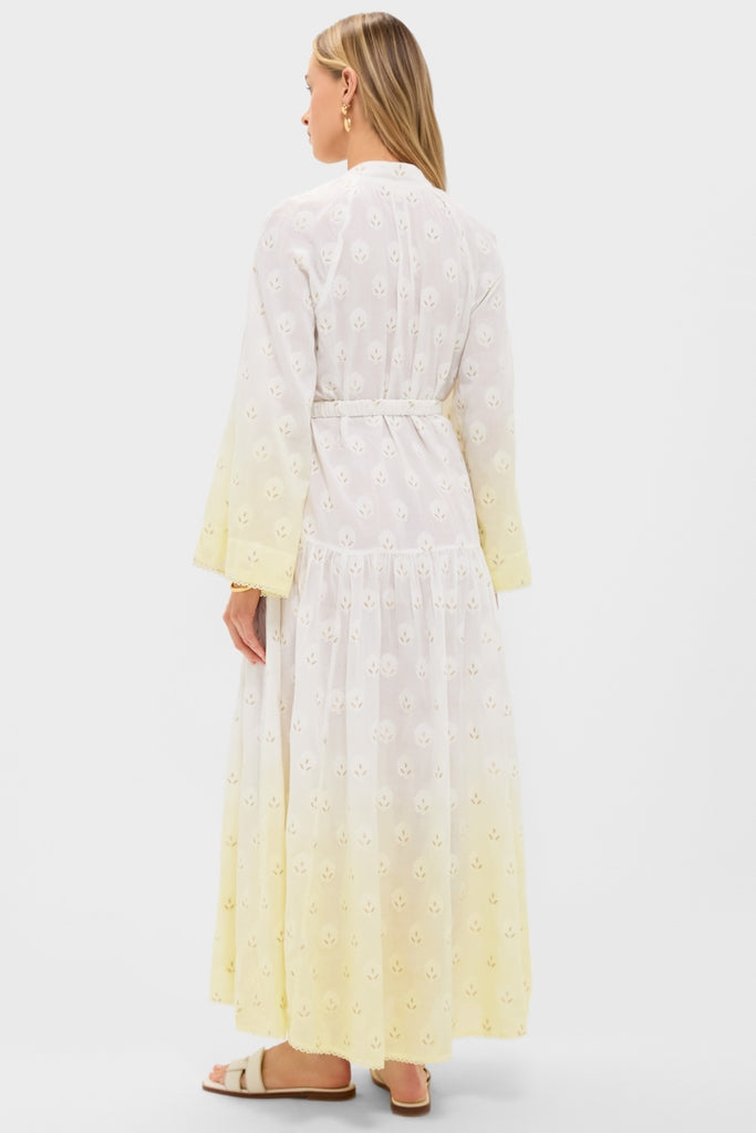 Limoncella Vespara Wide Sleeve Maxi Smock Dress