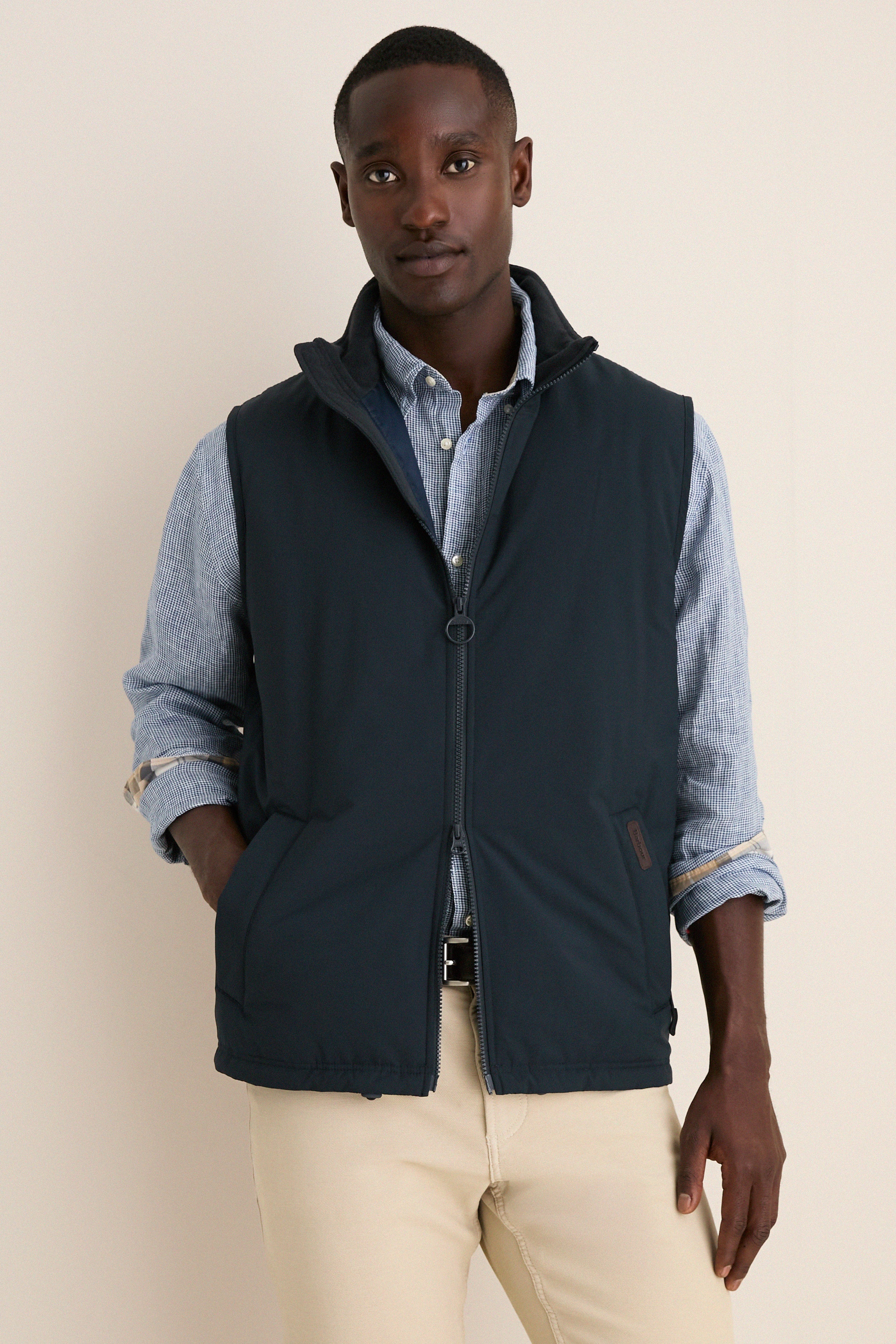 ジャケット・アウター barbour hybriquilted gilet Men's Navy Hepscott Gilet | Barbour