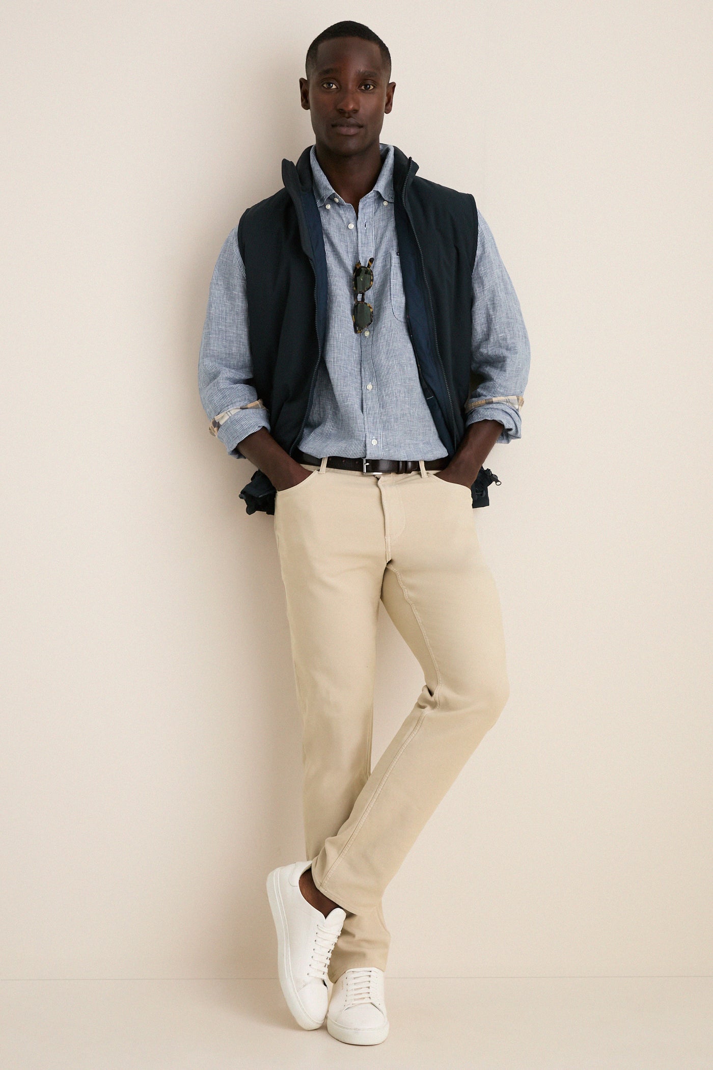 Navy Linton Tailored Shirt