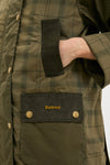Dusky Green Modern Tartan Beadnell Casual Jacket with corduroy trim and brass fasteners. Effortlessly classic and high-end, perfect for a fun, confident style.