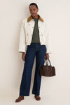 Light Pearl Cropped Beadnell Casual Jacket