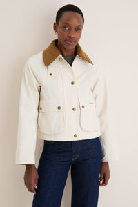 Light Pearl Cropped Beadnell Casual Jacket