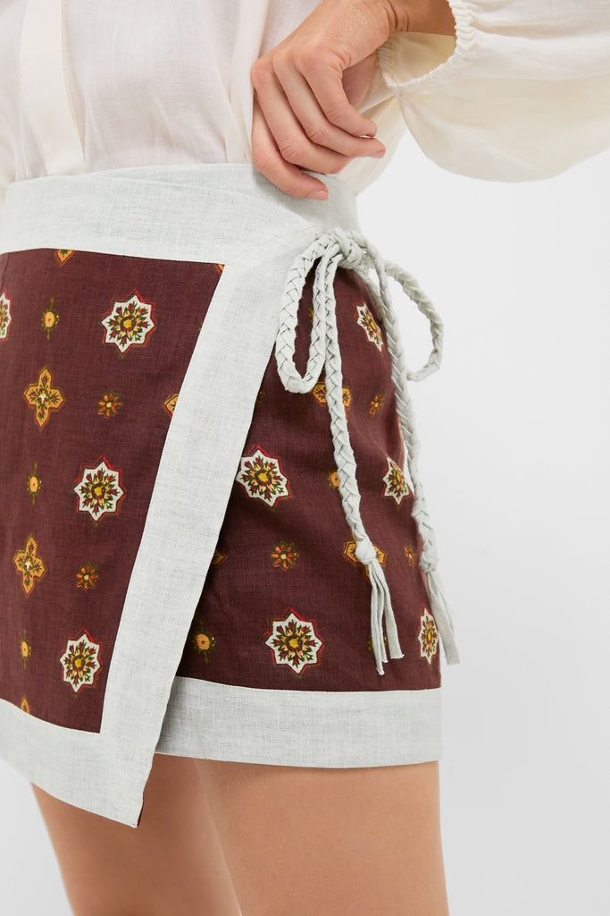 Tierra Alhambra Mini Wrap Skirt