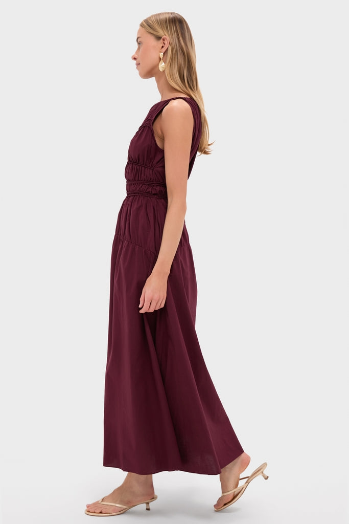 Mulberry Yael Midi Dress | FAITHFULL THE BRAND Mulberry Yael Midi Dress | FAITHFULL THE BRAND
