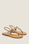 Light Wood Camellia Sandals