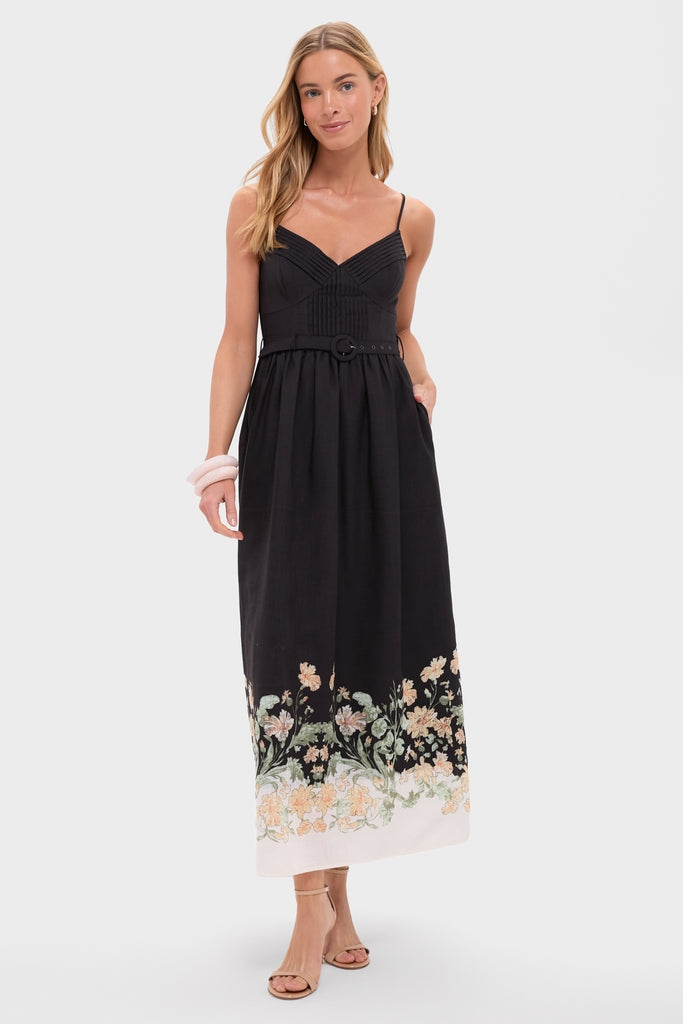 Black Ginger Olive Iris Midi Dress | En Saison Black Ginger Olive Iris Midi Dress | En Saison