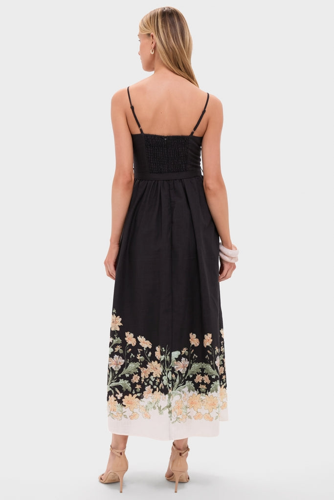 Black Ginger Olive Iris Midi Dress