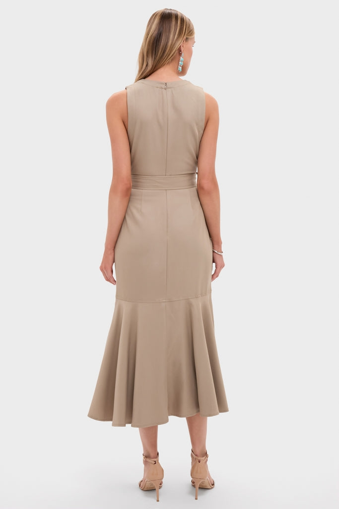 Khaki Autumn Midi Dress | En Saison Khaki Autumn Midi Dress | En Saison