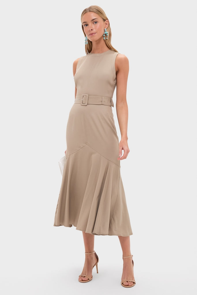 Khaki Autumn Midi Dress | En Saison Khaki Autumn Midi Dress | En Saison