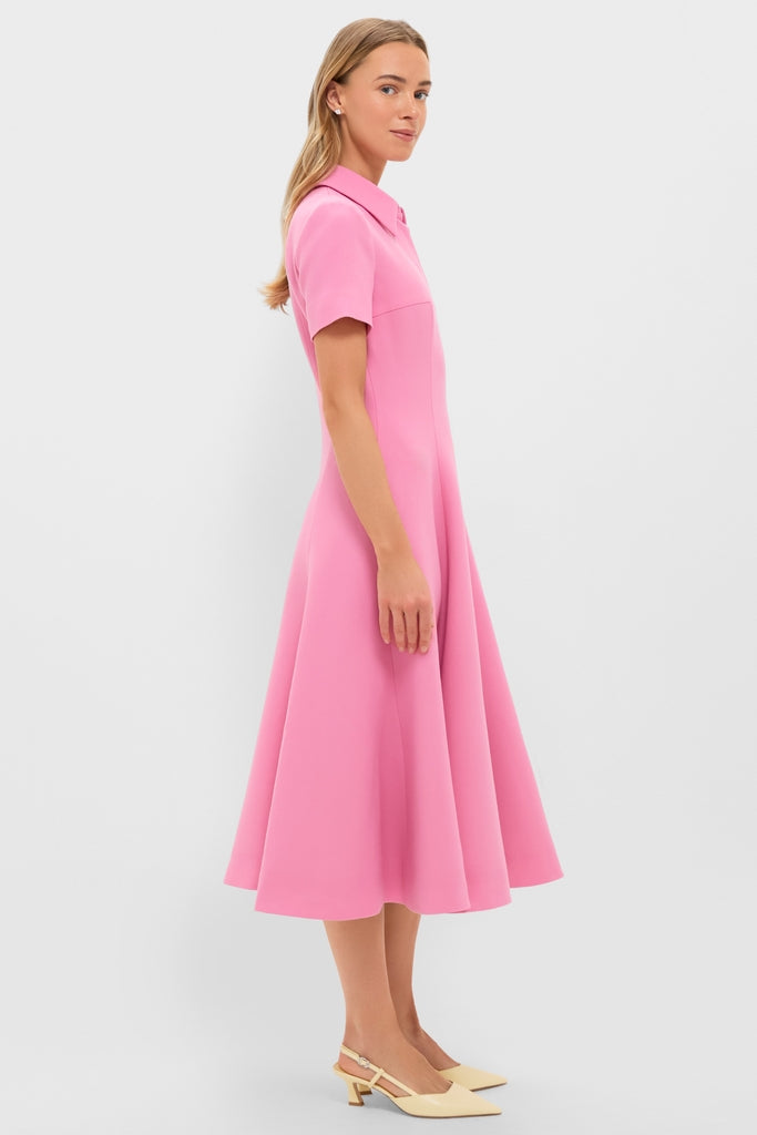 pink sorbet dress MIRABELLA PINK SATIN SORBET MAXI DRESS by 12th Tribe