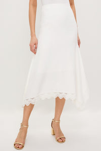 Ivory Pencil Midi Skirt