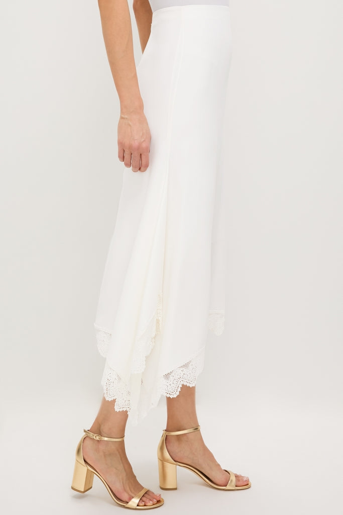 Ivory Pencil Midi Skirt