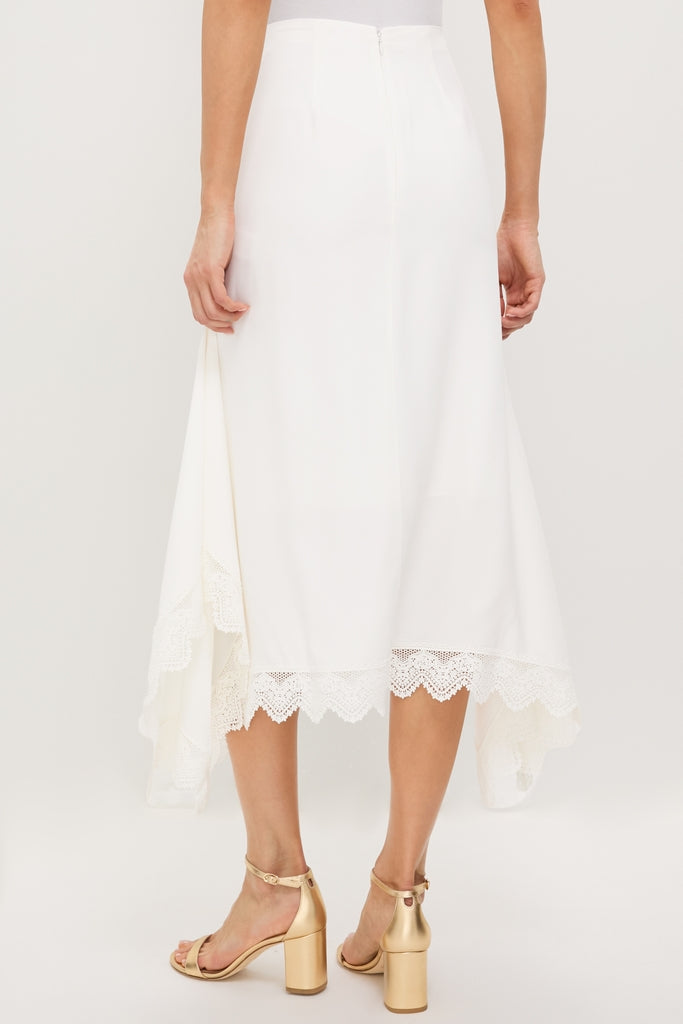 Ivory Pencil Midi Skirt