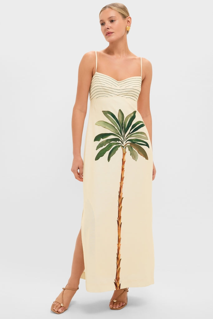 Tropical Print Maxi Dress