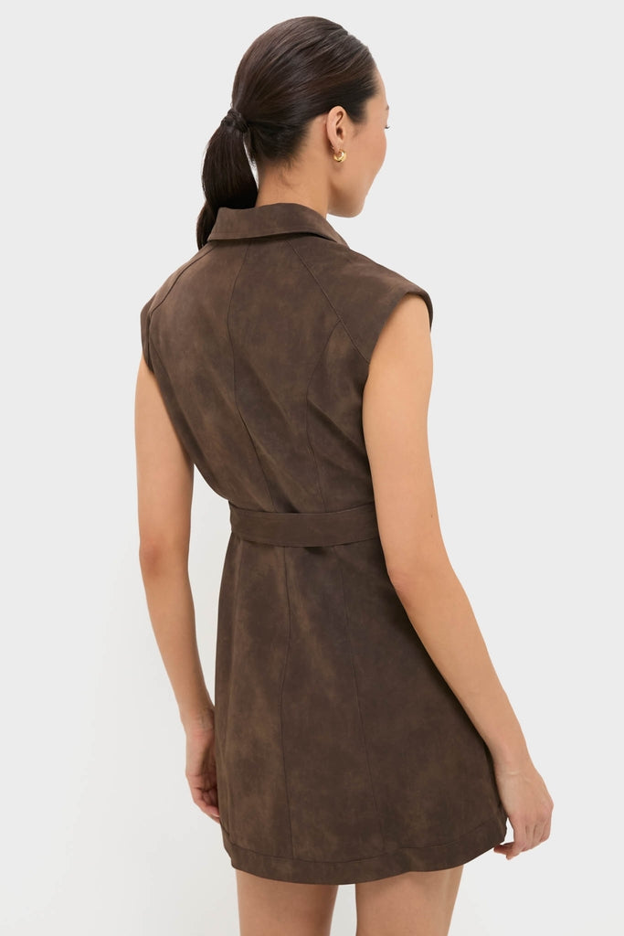 Brown Suede Miller Mini Dress | En Saison Brown Suede Miller Mini Dress | En Saison