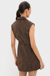 Brown Suede Miller Mini Dress