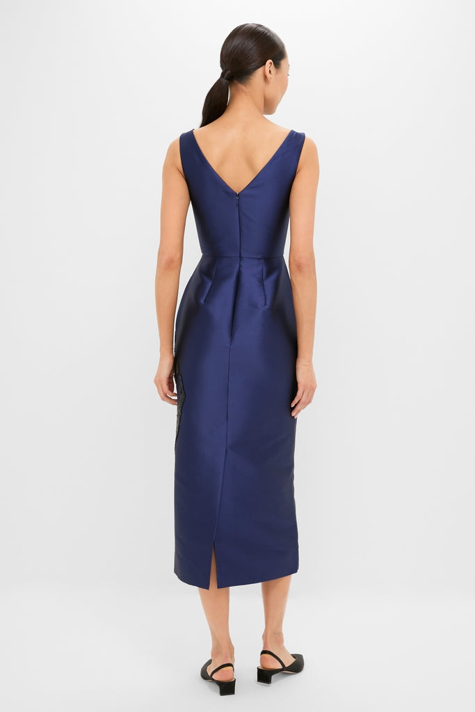 Beetle Sleeveless Pencil Cocktail Midi Dress