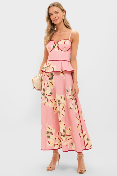 Anthurium Print Bustier Top