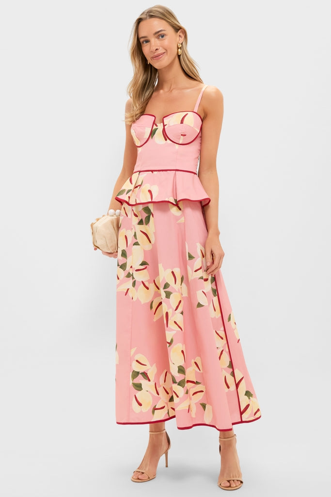 anthurium luxury dress Anthurium Print Bustier Top